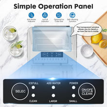 Load image into Gallery viewer, Casabay Portable Ice Maker, 9 Cubes in 6 Mins, 26 lbs/Day, Self-Cleaning, 2 Bullet Sizes, for Home & Office (White)