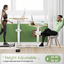 Load image into Gallery viewer, Casabay Electric Height Adjustable Standing Desk, 40"x24" Sit-to-Stand Desk Ergonomic Rising Computer Table for Home Office (Oak)