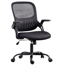 Load image into Gallery viewer, Casabay Office Chair, Ergonomic Mesh Desk Rolling Work Swivel Task Chairs with Flip-up Armrests, Comfortable Lumbar Support, for Home, Bedroom, Study, Black