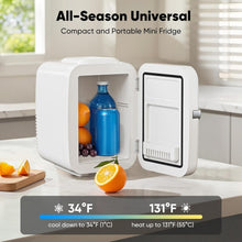 Load image into Gallery viewer, Casabay Mini Refrigerator for Bedroom, Car, Office, Dorm 4L/6 Can Cooler & Warmer Portable Small Compact Fridge for Skincare