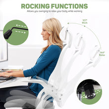 Load image into Gallery viewer, Casabay Ergonomic Office Chair, High-Back Mesh Desk Chairs with Flip-up Armrest Adjustable Headrests, Comfortable Lumbar Support, for Home, Work, Study (Gray)