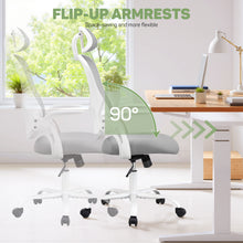 Load image into Gallery viewer, Casabay Ergonomic Office Chair, High-Back Mesh Desk Chairs with Flip-up Armrest Adjustable Headrests, Comfortable Lumbar Support, for Home, Work, Study (Gray)