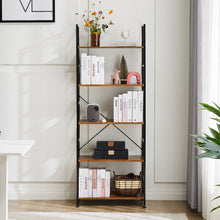 Load image into Gallery viewer, Casabay Book Shelf, 5-Tier Tall Bookcase with Steel Frame for Bedroom, Living Room, Kitchen or Home Office, Brown