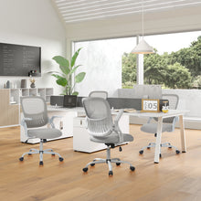 Load image into Gallery viewer, Casabay Office Chair, Ergonomic Mesh Desk Rolling Work Swivel Task Chairs with Flip-up Armrests, Comfortable Lumbar Support, for Home, Bedroom, Study, Gray
