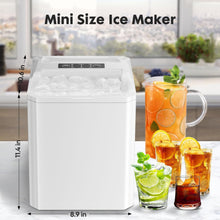 Load image into Gallery viewer, Casabay Portable Ice Maker, 9 Cubes in 6 Mins, 26 lbs/Day, Self-Cleaning, 2 Bullet Sizes, for Home & Office (White)