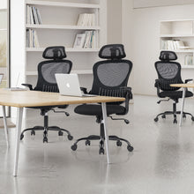 Load image into Gallery viewer, Casabay Ergonomic Office Chair, High-Back Mesh Desk Chairs with Flip-up Armrest Adjustable Headrests, Comfortable Lumbar Support, for Home, Work