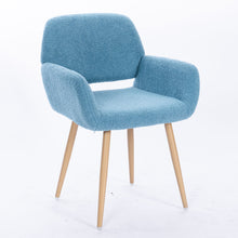 Load image into Gallery viewer, Casabay Dining Chair Mid-Century Side Chair with Upholstered Padded Seats & Wooden Legs for Kitchen Living Dining Room (Blue)