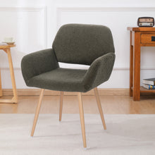 Load image into Gallery viewer, Casabay Dining Chair Mid-Century Side Chair with Upholstered Padded Seats & Wooden Legs for Kitchen Living Dining Room (Green)