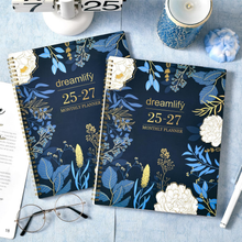 Load image into Gallery viewer, 2025-2027 Monthly Planner - 2 Year Monthly Planner/Calendar 2025-2027, Academic Planner 2025-2027, Jul 2025 - Jun 2027, 11" x 9", 24 Months, Tabs, Back Pocket, Holidays, Twin-Wire Binding, Note Pages
