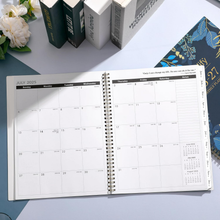 Load image into Gallery viewer, 2025-2027 Monthly Planner - 2 Year Monthly Planner/Calendar 2025-2027, Academic Planner 2025-2027, Jul 2025 - Jun 2027, 11" x 9", 24 Months, Tabs, Back Pocket, Holidays, Twin-Wire Binding, Note Pages
