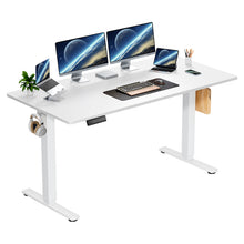 Load image into Gallery viewer, Casabay Electric Height Adjustable Standing Desk, 48"x24" Sit-to-Stand Desk Ergonomic Rising Computer Table for Home Office (White)
