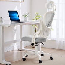 Load image into Gallery viewer, Casabay Ergonomic Office Chair, High-Back Mesh Desk Chairs with Flip-up Armrest Adjustable Headrests, Comfortable Lumbar Support, for Home, Work, Study (Gray)
