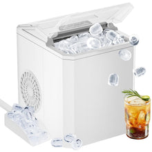 Load image into Gallery viewer, Casabay Portable Ice Maker, 9 Cubes in 6 Mins, 26 lbs/Day, Self-Cleaning, 2 Bullet Sizes, for Home &amp; Office (White)
