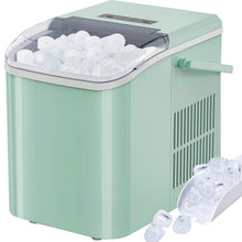 Load image into Gallery viewer, Casabay Ice Maker, Portable Countertop Ice Machine Quiet Cubes Makers with Ice Scoop, Basket and Handle Self-Cleaning, 9 Cubes in 6 Mins, 26.5lbs/24Hrs, 2 Sizes of Bullet Ice for Home Kitchen Party Office (Green)
