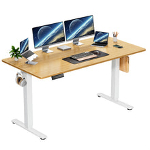 Load image into Gallery viewer, Casabay Electric Height Adjustable Standing Desk, 40"x24" Sit-to-Stand Desk Ergonomic Rising Computer Table for Home Office (Oak)
