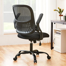 Load image into Gallery viewer, Casabay Office Chair, Ergonomic Mesh Desk Rolling Work Swivel Task Chairs with Flip-up Armrests, Comfortable Lumbar Support, for Home, Bedroom, Study, Black
