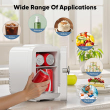 Load image into Gallery viewer, Casabay Mini Refrigerator for Bedroom, Car, Office, Dorm 4L/6 Can Cooler &amp; Warmer Portable Small Compact Fridge for Skincare

