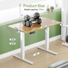 Load image into Gallery viewer, Casabay Electric Height Adjustable Standing Desk, 40"x24" Sit-to-Stand Desk Ergonomic Rising Computer Table for Home Office (Oak)
