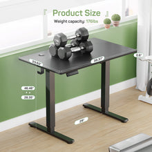 Load image into Gallery viewer, Casabay Electric Height Adjustable Standing Desk, 40"x24" Sit-to-Stand Desk Ergonomic Rising Computer Table for Home Office (Black)
