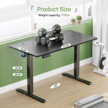 Load image into Gallery viewer, Casabay Electric Height Adjustable Standing Desk, 48"x24" Sit-to-Stand Desk Ergonomic Rising Computer Table for Home Office (Black)
