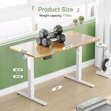 Load image into Gallery viewer, Casabay Electric Height Adjustable Standing Desk, 48"x24" Sit-to-Stand Desk Ergonomic Rising Computer Table for Home Office (Oak)
