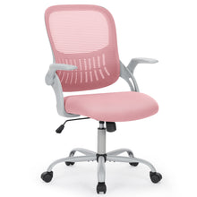 Load image into Gallery viewer, Casabay Office Chair, Ergonomic Mesh Desk Rolling Work Swivel Task Chairs with Flip-up Armrests, Comfortable Lumbar Support, for Home, Bedroom, Study, Pink
