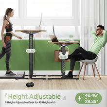Load image into Gallery viewer, Casabay Electric Height Adjustable Standing Desk, 48"x24" Sit-to-Stand Desk Ergonomic Rising Computer Table for Home Office (Rustic Brown)

