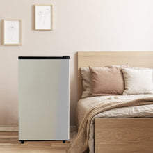 Load image into Gallery viewer, Casabay Mini Fridge with Freezer 3.2 Cu.Ft Compact Dorm Refrigerator for Kitchen, Office, Bedroom, Removable Glass Shelves Adjustable Thermostat Low Noise, 17.5" D x 17.7" W x 31.5" H (Silver)
