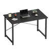 Casabay 44 Inch Computer Desk Home Office Desk with X-Shaped Metal Frame, Waterproof Writing Table with Simple Style for Small Space, Black