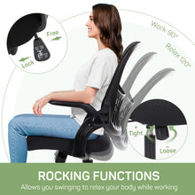 Load image into Gallery viewer, Casabay Office Chair, Ergonomic Mesh Desk Rolling Work Swivel Task Chairs with Flip-up Armrests, Comfortable Lumbar Support, for Home, Bedroom, Study, Black

