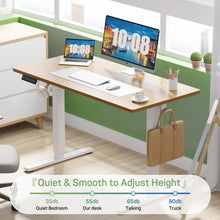 Load image into Gallery viewer, Casabay Electric Height Adjustable Standing Desk, 40"x24" Sit-to-Stand Desk Ergonomic Rising Computer Table for Home Office (Oak)
