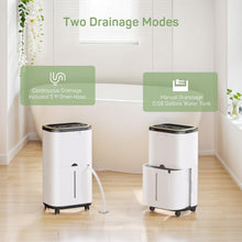 Load image into Gallery viewer, Dehumidifier with Drain Hose for Auto or Manual Drainage, 2000 Sq.Ft Energy Star Dehumidifiers for Basement Home Bedroom Large Room Bathroom, 30 Pints Dehumidification Capacity
