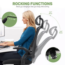Load image into Gallery viewer, Casabay Ergonomic Office Chair, High-Back Mesh Desk Chairs with Flip-up Armrest Adjustable Headrests, Comfortable Lumbar Support, for Home, Work
