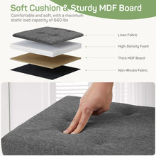 Load image into Gallery viewer, Casabay Storage Ottoman Bench, 43 Inches Foldable Storage Footrest with Padded Seat for Bedroom End of Bed, Living Room
