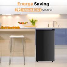 Load image into Gallery viewer, Casabay Mini Fridge with Freezer 3.2 Cu.Ft Compact Dorm Refrigerator for Kitchen, Office, Bedroom, Removable Glass Shelves Adjustable Thermostat Low Noise, 17.5" D x 17.7" W x 31.5" H
