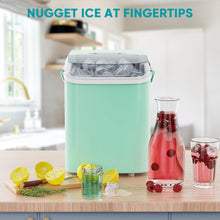 Load image into Gallery viewer, Casabay Ice Maker, Portable Countertop Ice Machine Quiet Cubes Makers with Ice Scoop, Basket and Handle Self-Cleaning, 9 Cubes in 6 Mins, 26.5lbs/24Hrs, 2 Sizes of Bullet Ice for Home Kitchen Party Office (Green)
