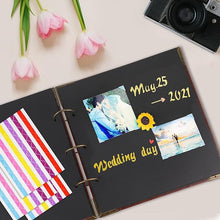 Load image into Gallery viewer, Dreamlify Scrapbook Photo Album, 50 Pages (10x10") DIY Leather Photo Album Self Adhesive Pages Heart Cover Scrapbook, Baby Scrapbook Album Wedding Guest Book, School Memory Book
