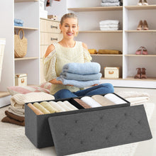 Load image into Gallery viewer, Casabay Storage Ottoman Bench, 43 Inches Foldable Storage Footrest with Padded Seat for Bedroom End of Bed, Living Room
