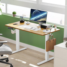 Load image into Gallery viewer, Casabay Electric Height Adjustable Standing Desk, 40"x24" Sit-to-Stand Desk Ergonomic Rising Computer Table for Home Office (Oak)
