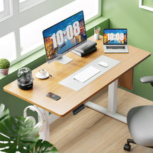 Load image into Gallery viewer, Casabay Electric Height Adjustable Standing Desk, 40"x24" Sit-to-Stand Desk Ergonomic Rising Computer Table for Home Office (Oak)
