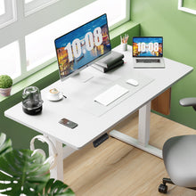 Load image into Gallery viewer, Casabay Electric Height Adjustable Standing Desk, 48"x24" Sit-to-Stand Desk Ergonomic Rising Computer Table for Home Office (White)
