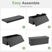 Load image into Gallery viewer, Casabay Storage Ottoman Bench, 43 Inches Foldable Storage Footrest with Padded Seat for Bedroom End of Bed, Living Room

