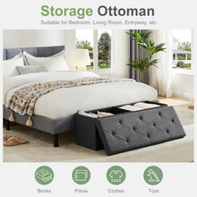 Load image into Gallery viewer, Casabay Storage Ottoman Bench, 43 Inches Foldable Storage Footrest with Padded Seat for Bedroom End of Bed, Living Room
