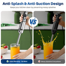 Load image into Gallery viewer, Casabay Immersion Blender - 15 Speed Hand Held 1100W 2-in-1 Stainless Steel with Full Copper Motor, Turbo Mode Hand Mixer, Blade with Anti-Scratch Coating
