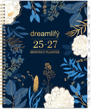 Load image into Gallery viewer, 2025-2027 Monthly Planner - 2 Year Monthly Planner/Calendar 2025-2027, Academic Planner 2025-2027, Jul 2025 - Jun 2027, 11" x 9", 24 Months, Tabs, Back Pocket, Holidays, Twin-Wire Binding, Note Pages
