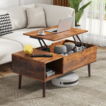 Load image into Gallery viewer, Lift Top Coffee Tables for Living Room, Small Modern Wooden Center Tables with Storage Shelf and Hidden Compartment
