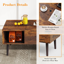 Load image into Gallery viewer, Lift Top Coffee Tables for Living Room, Small Modern Wooden Center Tables with Storage Shelf and Hidden Compartment
