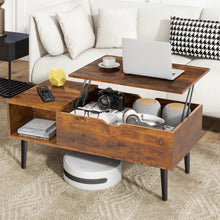 Load image into Gallery viewer, Lift Top Coffee Tables for Living Room, Small Modern Wooden Center Tables with Storage Shelf and Hidden Compartment
