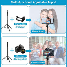 Load image into Gallery viewer, 9 inch Ring Light with Stand and Phone Holder, 50" Tripod with Remote

