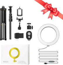 Load image into Gallery viewer, 9 inch Ring Light with Stand and Phone Holder, 50" Tripod with Remote
